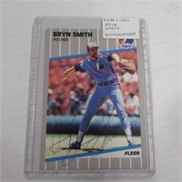 1989 FLEER BRYN SMITH AUTOGRAPHED CARD