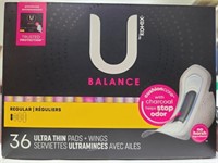 KOTEX ULTRA THIN PADS W/WINGS 36 PADS /REGULAR