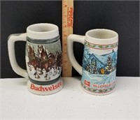 Budweiser Clydesdale Stein and Miller