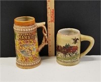 Hawaii Stein (Made in Japan) and Budweiser