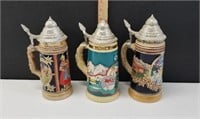 Set of 3 Steins - Made in Germany -