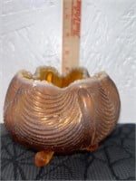 Fenton Glass. Amber Opalescent 3 Footed