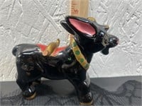 Redware Ceramic Donkey Figurine, Made in
