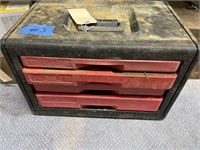 4-Drawer Plastic Tool Box w/some Contents