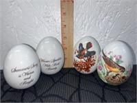 Set of 4 Avon Four Seasons Ceramic Eggs-