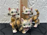 Set of 3 Vintage Cat Figurines, Sugar