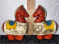 Vintage Ceramic Orange Horse S&P Shakers
