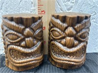 Vintage Ceramic Tiki S&P Shakers - Hawai