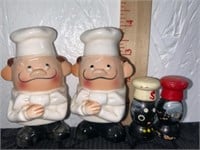 Set of 2 - Cartoon Chef S&P Shakers -