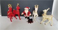 Lot of 6 Vintage Items - Flocked Santa 5