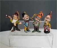 Set of 4 Vintage Dwarf Ornaments
