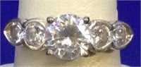 Fantastic Ladies 2 ct. Moissanite / Diamond Ring