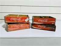 (4) Vintage Wooden Coca Cola Crates