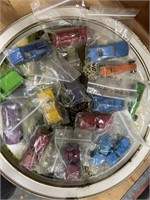 Serving Tray w/approx 15 Tootsietoy Cars