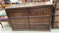 6 Drawer Pressboard Dresser (52"W x 19"D x