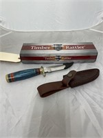 Timber Rattler Custom Steel Knife w/Sheath