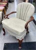 Wood Frame Upholstered Chair.  NO SHIPPING
