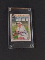 Autographed Johnny Mize Baseball Card in Hard