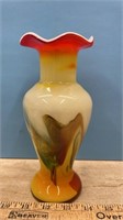 Unmarked Art Glass Vase (8.5"H)