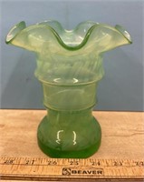Unmarked Art Glass Vase (6.5"H)