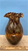 Unmarked Art Glass Vase (9"H)