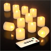 Tealight Candles with Remote Controller, 12pcs...