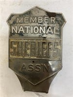 SHERIFFS NATIONAL MEMBER LICENSE PLATE TOPPER