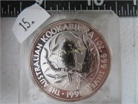 1991 1 oz. Silver Austrailian $5 Kookaburra