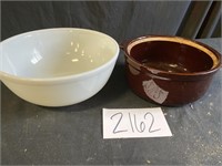 Stoneware Bowl, Glass Mixing Bowl
