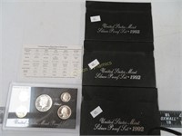 Three, 1992 Silver Proof Sets
