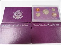 Four, 1992 US Mint Proof Sets