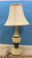 Stone Based Lamp w/Clip Shade (23"H). NO