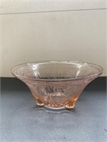 Large Pink Depression Glass Bowl