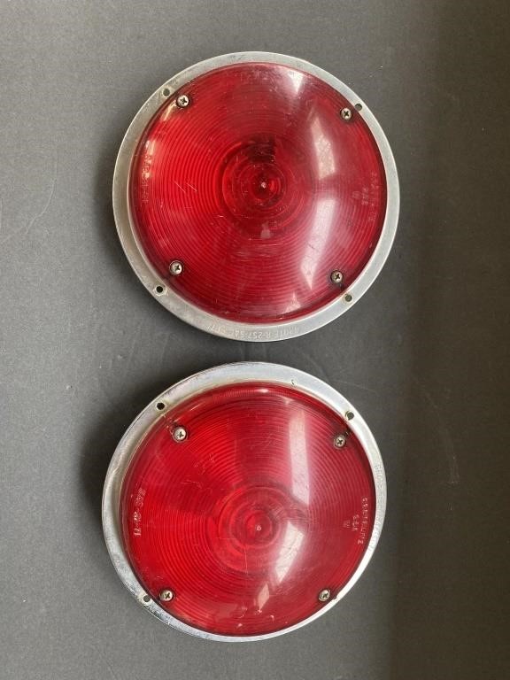 (2) Vintage Grotelite Red Lights (Note: These a