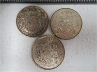 1943, 1962 & 1963 Canada Half Dollar Coins (3)