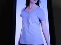 Ladies Hanes Silver Heather Gray T-Shirt - 305x