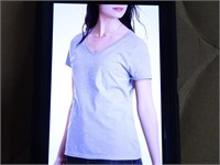 Ladies Hanes Silver Heather Gray T-Shirt - 137x