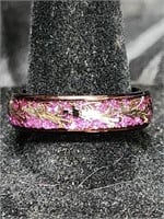 Purple Lotus Dragon Ring Size 9