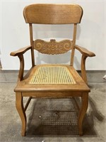 Caned chair - caning damage see photo - pick up in