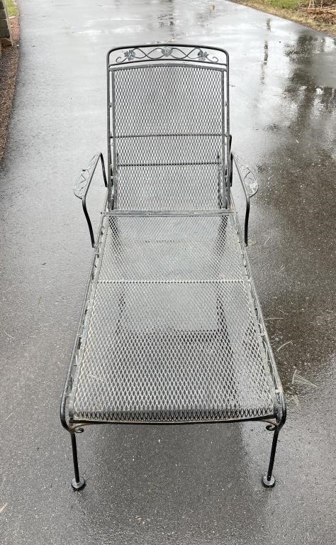 Chaise Lounge chair - wrought iron matches lot 235