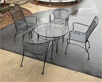 Patio Set - wrought iron 5 piece set 2/2 chairs