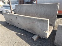 8' Concrete J Feed Bunk - Cracked