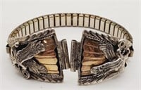 (JL) A.N.B. Sterling Silver Eagle Watch Band