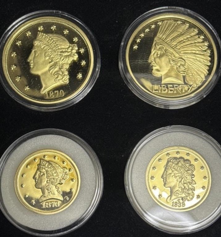 (RS) 22 Key Silver & Gold Coins, Double Eagles,