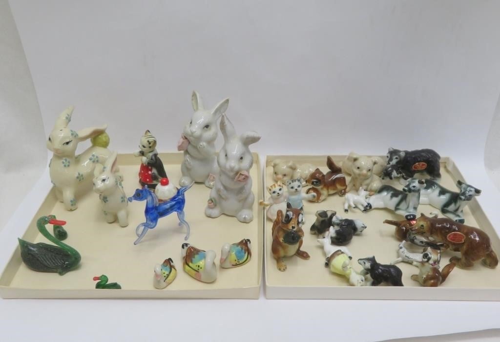 Animal Figurines - Ceramic / Glass - Vintage
