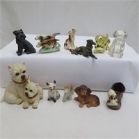 Dog Figurines - Ceramic / Glass / Metal