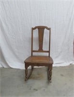 Rocking Chair w/ Caned Seat - H 42" x W 17"