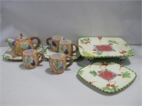 Eileen Tramonte Plates & Platter W/ Teapot & Cups