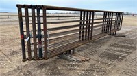 Qty of 5 Free Standing Panel 24'  2 7/8" Pipe 5 B