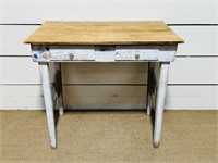 Painted 2 Drawer Work Table